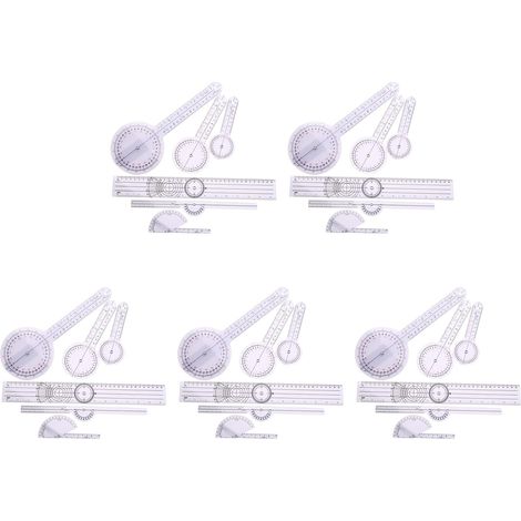 30Pcs RèGle de la Colonne VertéBrale Doigt GoniomèTre Rapporteurs Multi-RèGle Angle 180/360 DegréS Outil de Mesure (1/5)