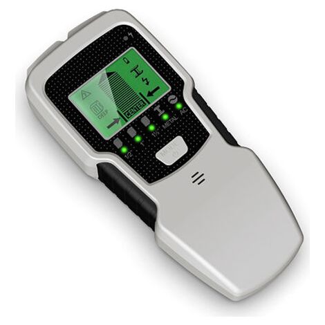 Scanner mural, écran LCD de précision 5 en 1, détecteur de montants muraux en bois et métal, détecteur de faisceau de capteur de montants pour bois, centre et bord, ligne CA, montants métalliques, sol (1/5)
