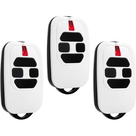 Set mit 3 Torfernbedienungen (433,92 MHz), kompatibel mit DEA GTI2/4, GT2/4, Mio TR2/4, Mio TR2N/4N Garagentorfernbedienungen – Weiß