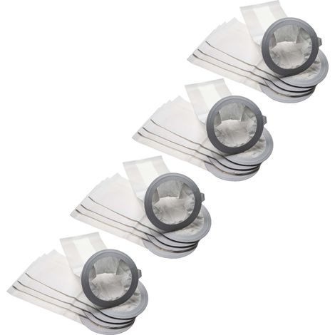vhbw 20x Sacs compatible avec Nilfisk GD 10 Back aspirateur - papier, 43,5cm x 17,9cm, blanc / gris