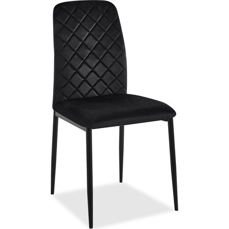 Fauteuil MAVERIK en velours noir, recouvert de velours (1/5)