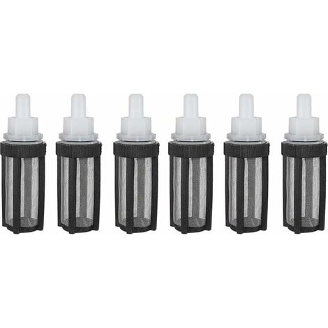 Lot de 6 micro filtres pour pompe à eau - Cadre d'irrigation - 10 mm - En acier inoxydable - Accessoires pour tuyau d'arrosage. (1/5)