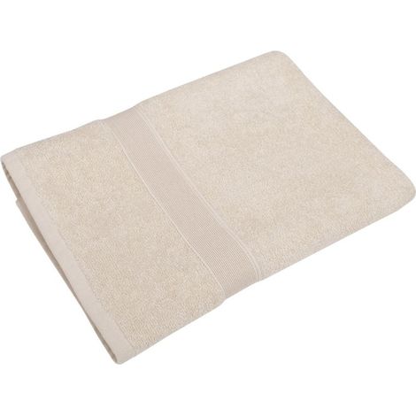 Telo bagno in spugna di cotone MALLOS 50x90 cm art. 62318 colore cappuccino beige (1/2)