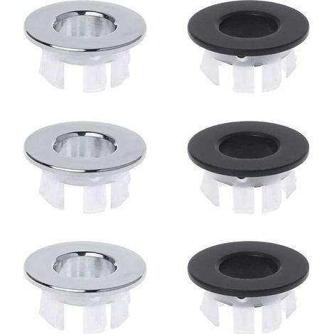6 Pieces Sink Overflow Stopper Sink Overflow Ring Sink Overflow Ring Sink Overflow Stopper Cover