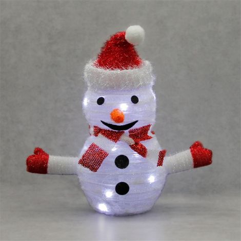 Muñeco de nieve plegable LED 300mm Luz fría (1/4)