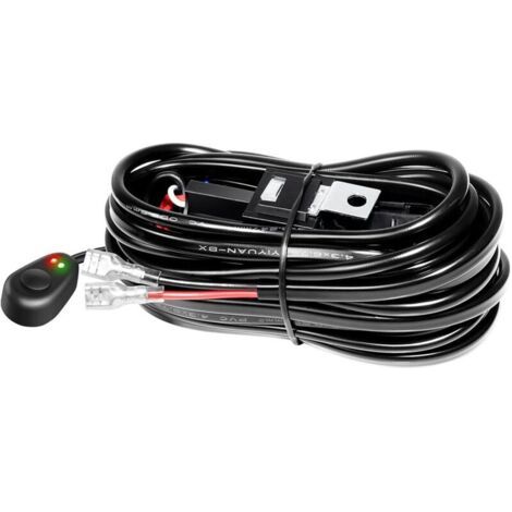 FENOPLASTICACâblage à barres lumineuses LED 12V 40A Faisceau avec relais et interrupteur Compatible SUV, camion, tout-terrain, VTT (1/4)