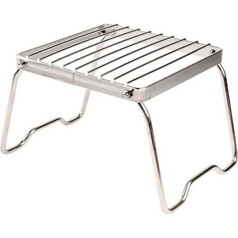[NEVER USED] Campfire grate, portable grill grate, 17 cm folding grate, ideal for a small wild barbecue, perfect for transporting anywhere, for bivouacking while grilling (1/4)