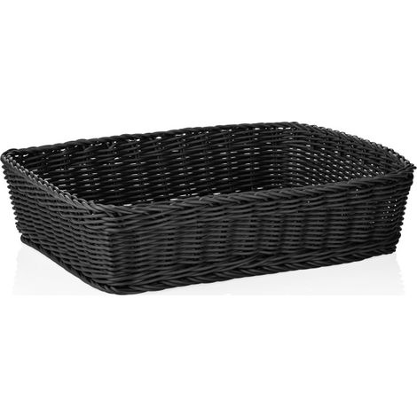 Panier rectangulaire 40 x 30 cm H 10 cm noir polypropylène WEAVER PRO - Was Germany (1/2)