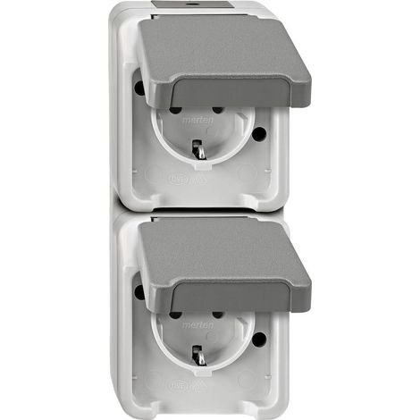 Merten Prise Double Schuko, 1 piece, Clair, meg2329-8029 (1/2)
