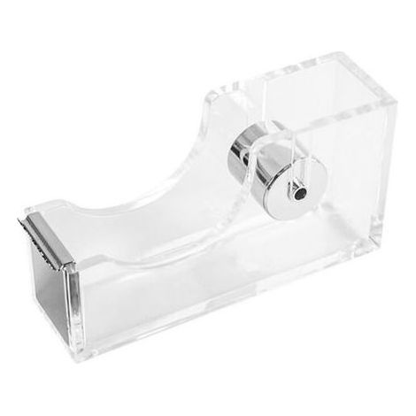 Porte-ruban, adapté à une utilisation de bureau, 12 × 3,5 × 6,5 cm, transparent (1/5)