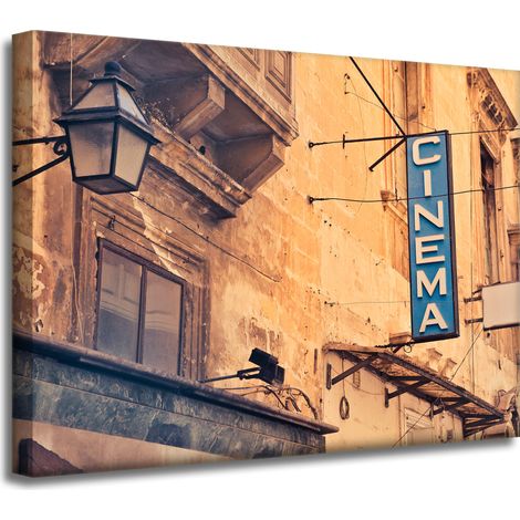 Stampa su tela Vintage Retro Cinema Board 40x30