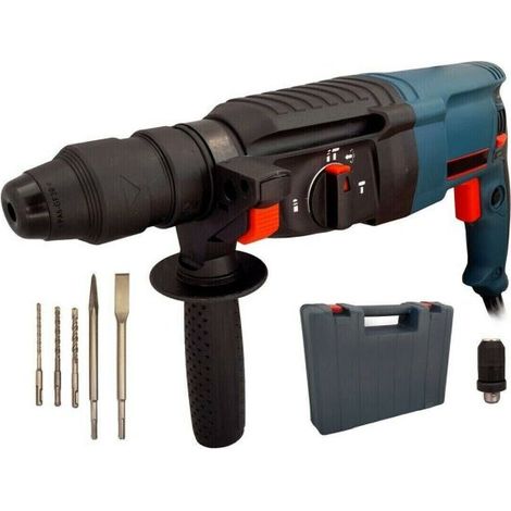 TRAPANO SCALPELLATORE MARTELLO DEMOLITORE 800W 26MM TASSELLATORE 5 ACCESSORI