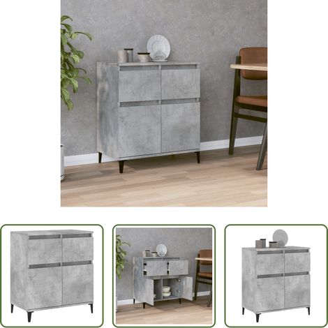 Holzwerkstoff - Sideboard Betongrau 60x35x70 cm Holzwerkstoff (1/5)