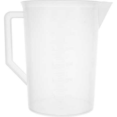 Pichet Doseur Huile Moteur 3000Ml en Plastique Transparent Bec Verseur pour Réparation Automobile et Dosage de Fluides Chimiques de Piscine (1/5)