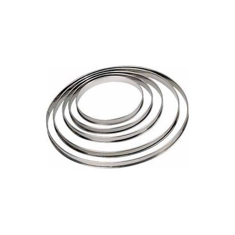 De Buyer - Cercle à tarte bord roulé 10 cm en inox (1/2)