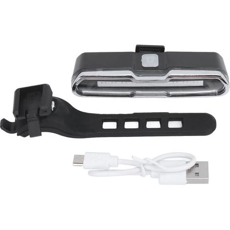 Feu arrière vélo rechargeable USB, sécurité éclairage nuit, signalisation cyclisme, blanc (1/5)