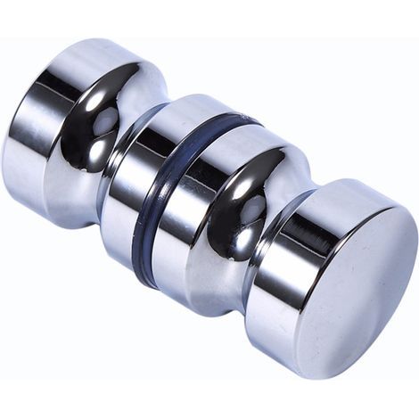 Round Aluminum Alloy Shower Door Knob/Handle for Bathroom, Glass Door, Sliding Door (1/5)