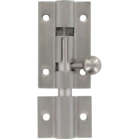 Targette inox satinée 1,5 mm – Hauteur 31 mm – Longueur 50 mm – Inox 304 résistant à la corrosion – Accessoire de sécurité durable (1/2)