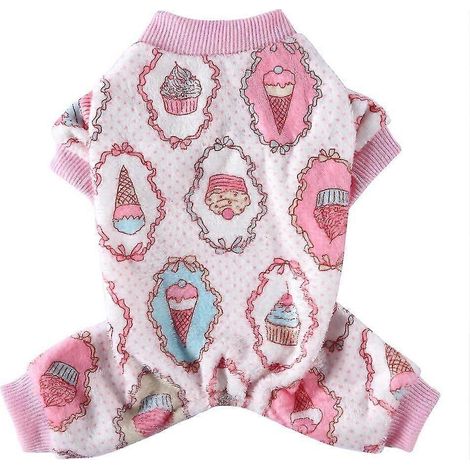 Pijamas para perros, ropa de invierno para perros, monos cálidos estampados para perros pequeños, cachorros, gatos, chihuahuas, pomeranias, monos 15 (1/5)