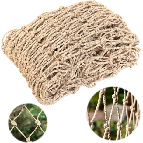 Climbing Plant Netting, 2 m x 5 m Support Net for Plants, Natural Twine Jute Rope Climbing Plant Netting, Eco-Friendly, Biodegradable (1/5)