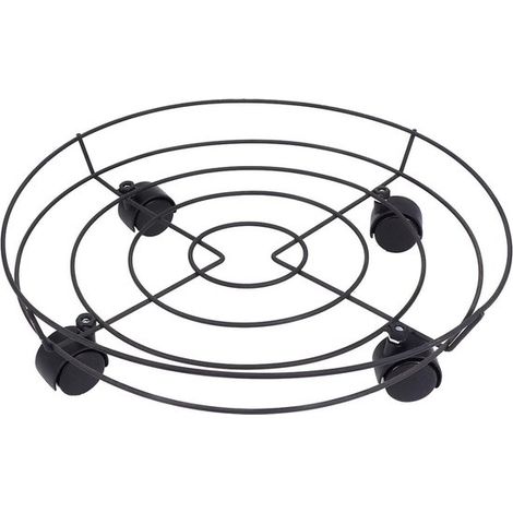 Soporte para plantas con ruedas. Diseñado para plantas en maceta. Apto para uso exterior. Fabricado en hierro forjado con ruedas giratorias. Incl (1/5)