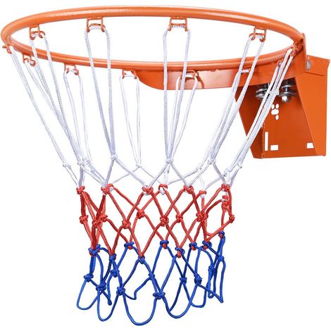 Cerceau basket mural, panier robuste acier Q235 avec filet, standard 46 cm, suspendu intérieur extérieur, enfants adultes (1/5)