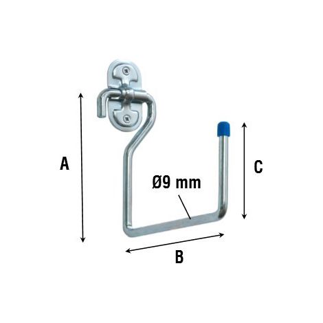 GANCIO ZINCATO 4040 MULTIUSO DA PARETE 150 MM- 10,0 pz