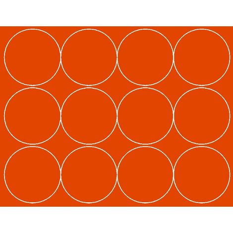 Adesivi circolari da 12 cm, adesivi a pois, 12 pezzi, arancione opaco