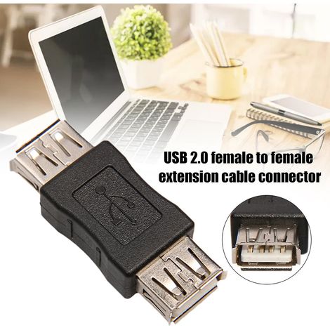 Adaptateur femelle-femelle, rallonge PVC USB 2.0, convertisseur standard compatible avec les ordinateurs (1/4)