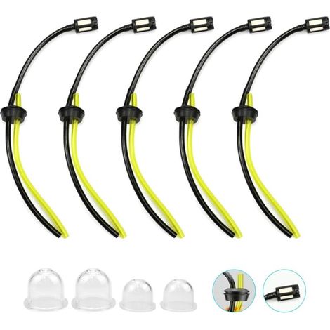 5-teiliges Kraftstoffschlauchdichtungsset für Freischneider, 24 cm Länge, Kraftstofffilter für Freischneider, Rasenmäher, Laubbläser, Kettensäge - (1/5)