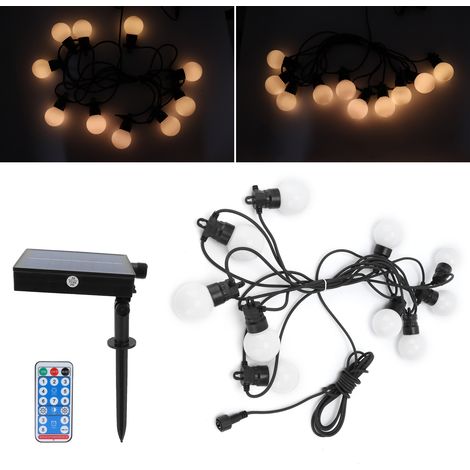 G50 LED-Solar-Lichterkette, IP44 wasserdicht, warmweiße dekorative Außenleuchte (1/5)