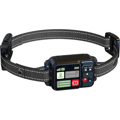 Système de clôture pour chien sans fil avec collier GPS - Frontière circulaire pour un extérieur sûr - Portée jusqu'à 2000 m - Noir - 22 x 10 x 5 cm (1/5)