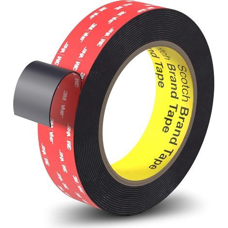 Hochleistungsfähiges, doppelseitiges Klebeband, 2,5 cm x 5 m, stark haftendes, wasserfestes Montageband für Autos, Wände, LED-Lichtleisten sowie Dekorationen in Haus und Büro. (1/5)
