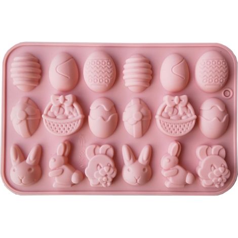 Moules à Chocolat en Silicone pour Pâques, Moules en forme de Panier pour Bricolage Chocolat, Bonbons, Gelée (1/5)
