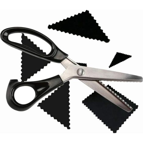 Ciseaux Zigzag - Lame Dentelée 22 cm - Pour Tissu Papier Cuir Carton - Couture Modélisme Broderie - 1 Pièce (1/5)