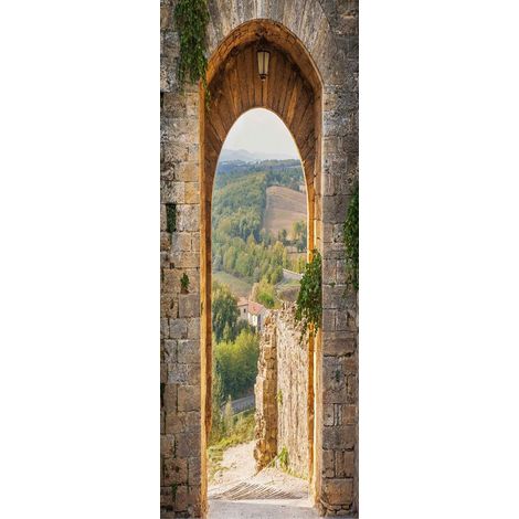 Türsticker – Klebefolie für Türen – PVC – Wiederablösbare Rückseite – Selbstklebende Tapete – Innendekoration – Für Wohnzimmer, Büro, Schlafzimmer – 200 x 77 cm (1/5)