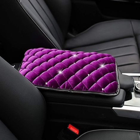 tapis De Protection De L'accoudoir Central Avec Diamants (violet), Intrieur Universel, Tapis De Protection De L'accoudoir Central, Tapis De Protec (1/5)
