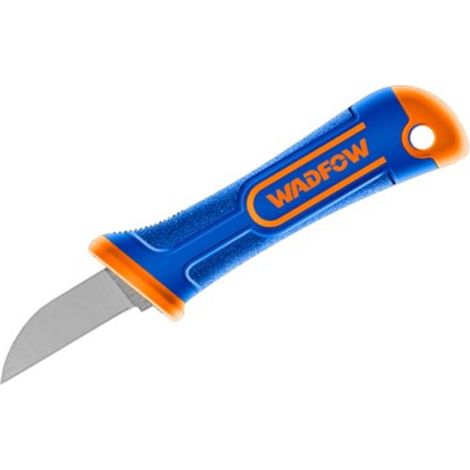 Couteau à dénuder à lame droite WADFOW 180 mm avec manche en acier inoxydable et poignée ergonomique