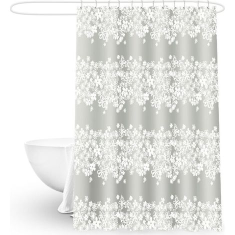 Lot de 2 Rideaux Occultants Isolants Thermiques - Motif Lignes Argenté sur Fond Bleu Marine - à Oeillets - 140x245cm - pour Salon/Intérieur