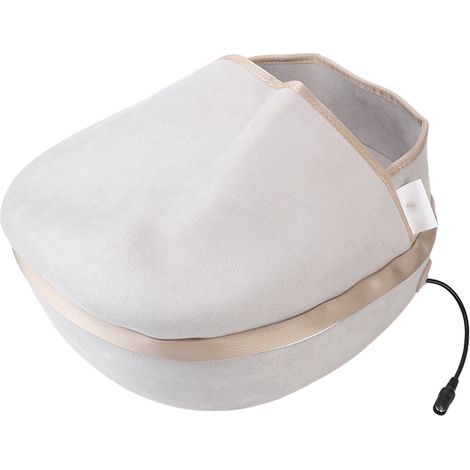 Coussin de massage des pieds à pétrissage chauffant, 3 modes, lavable, 100-240 V, gris clair, prise européenne (1/5)