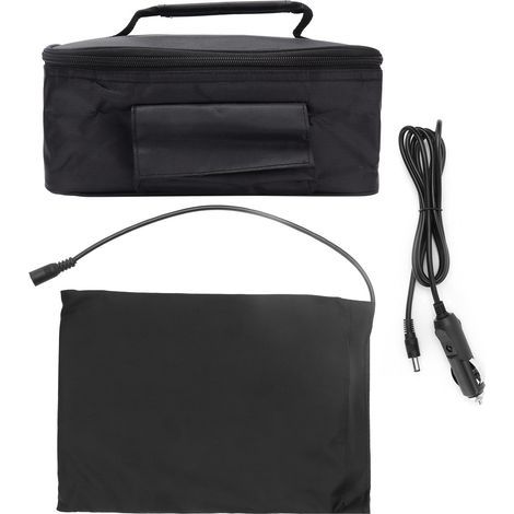 Mini-Mikrowelle für unterwegs, 12 V, Schnellaufheizfunktion, ideal für Reisen, Camping und zum Kochen, Schwarz (1/5)