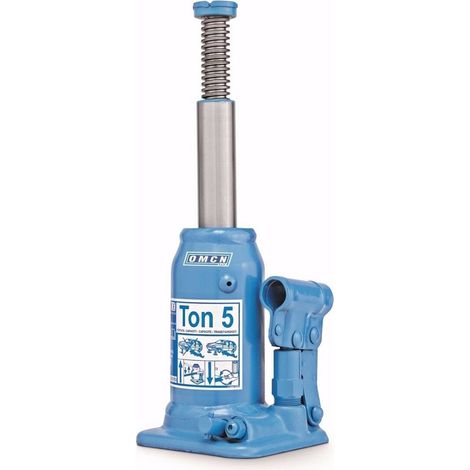 SOLLEVATORE IDRAULICO A BOTTIGLIA CRIC CRICK PORTATA 5 TON/5000KG OMCN 126/A (1/4)