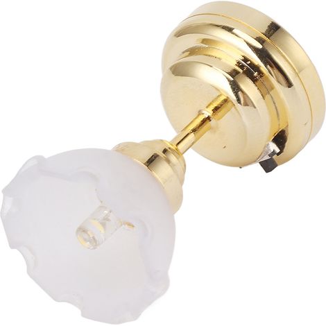 Blumenförmige Deckenleuchte für Puppenhäuser im Maßstab 1:12, LED-Pendelleuchte, Puppenhaus-Dekorationszubehör. (1/5)