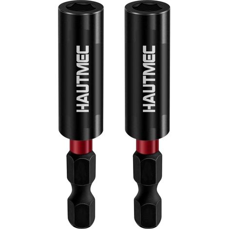 Porte-embout magnétique résistant aux chocs de 6,35 mm, lot de 2 rallonges de tournevis, tige hexagonale à changement rapide pour embouts de tournevis, écrous, perceuses, entretien (1/5)