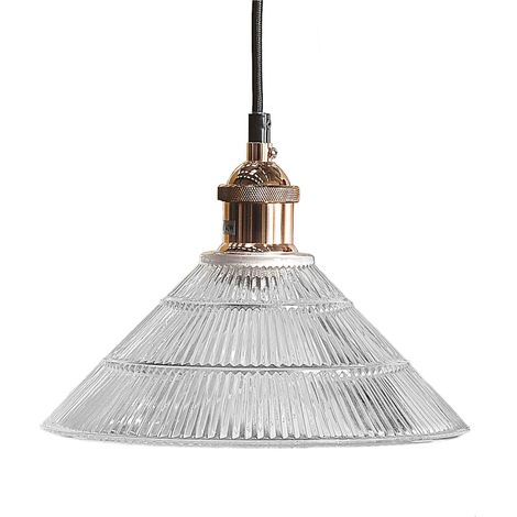 Hängeleuchte CURONE Glas Kupfer