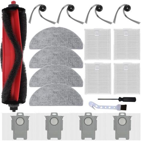19 Pièces Accessoires Robot Aspirateur Roborock Q7 M5, Brosse Principale, Brosses Latérales, Filtres HEPA, Sacs Poussière (1/5)