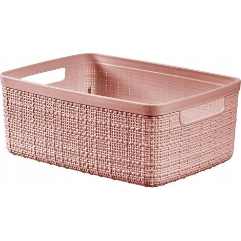 Curver Cesta Elegante Rosa Almacenaje Decorativo (1/3)