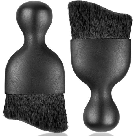 2 brosses anti-poussière auto, poils souples, design courbé, sans rayure, pour tableau de bord, aérations et interstices. (1/5)