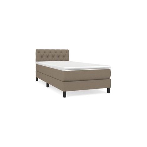 Sommier à lattes de lit avec matelas Taupe 80x200 Tissu (1/5)