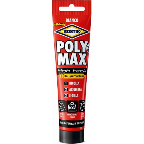 BOSTIK POLYMAX HIGH TACK TUBO BIANCO GR.165  PZ 1,0